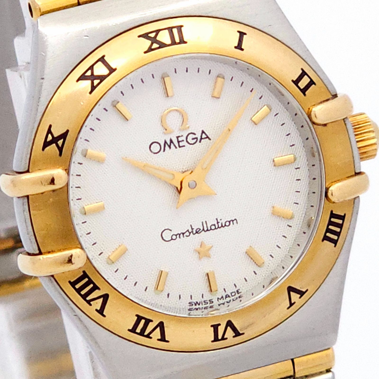 OMEGA オメガ コンステレーション YGベゼル QZ 動作品 フルバー