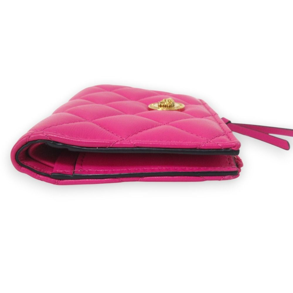 美品 VERSACE ヴェルサーチ メデューサ キルティング レザー 二