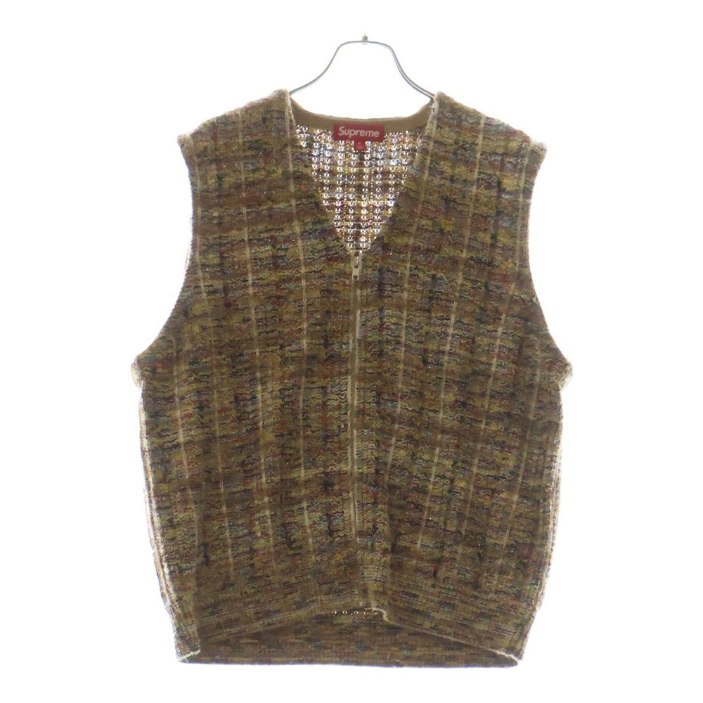 SUPREME シュプリーム 25SS Speckled Zip Up Sweater Vest スペックルド ジップアップ セーター ベスト タン|ベージュ