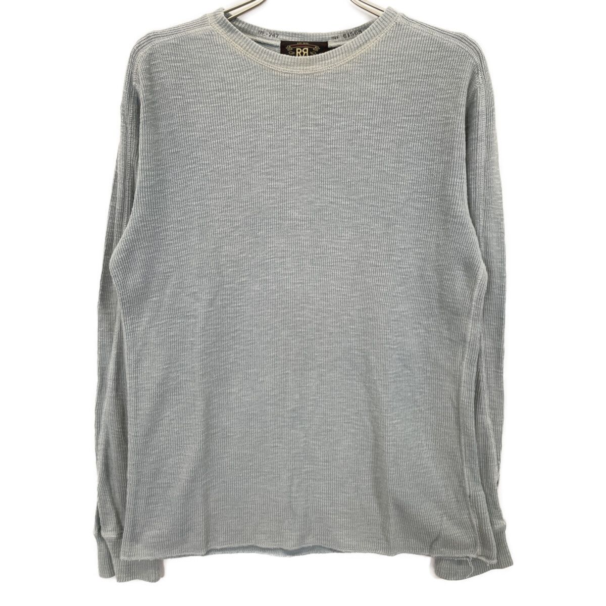 RRL ダブルアールエル ﾌﾞﾙｰ ｺｯﾄﾝ ｻｰﾏﾙ 長袖Tｼｬﾂ M
