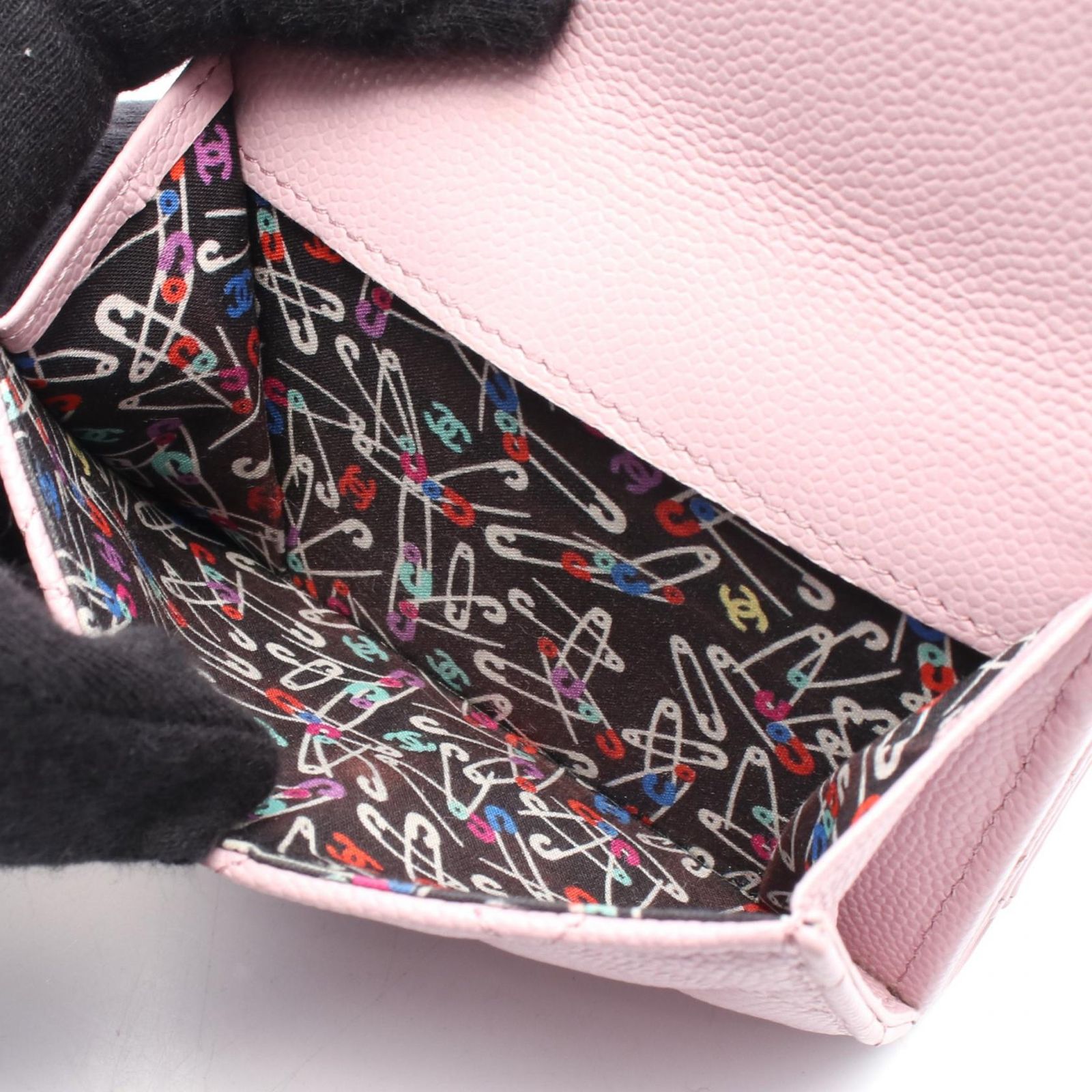 シャネル CHANEL 三つ折り財布 スモール フラップ ウォレット AP4084  