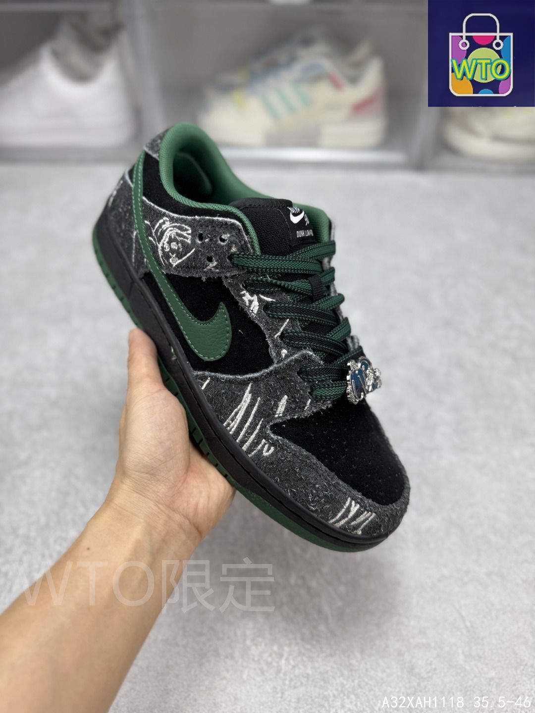 ゼアスケートボード×ナイキ SBダンクロープロアンスラサイトアンドゴージグリーン NIKE ナイキ × There Skateboards ゼアスケートボード SB Dunk