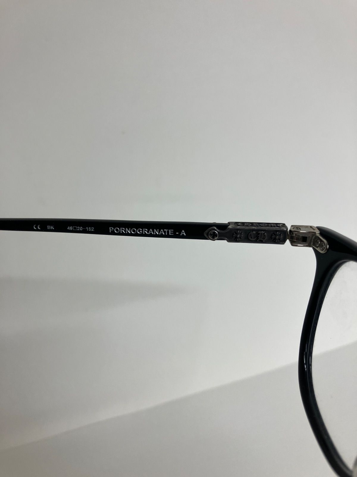 CHROME HEARTS PORNOGRANATE-A BK silver クロムハーツ 黒 メガネ 