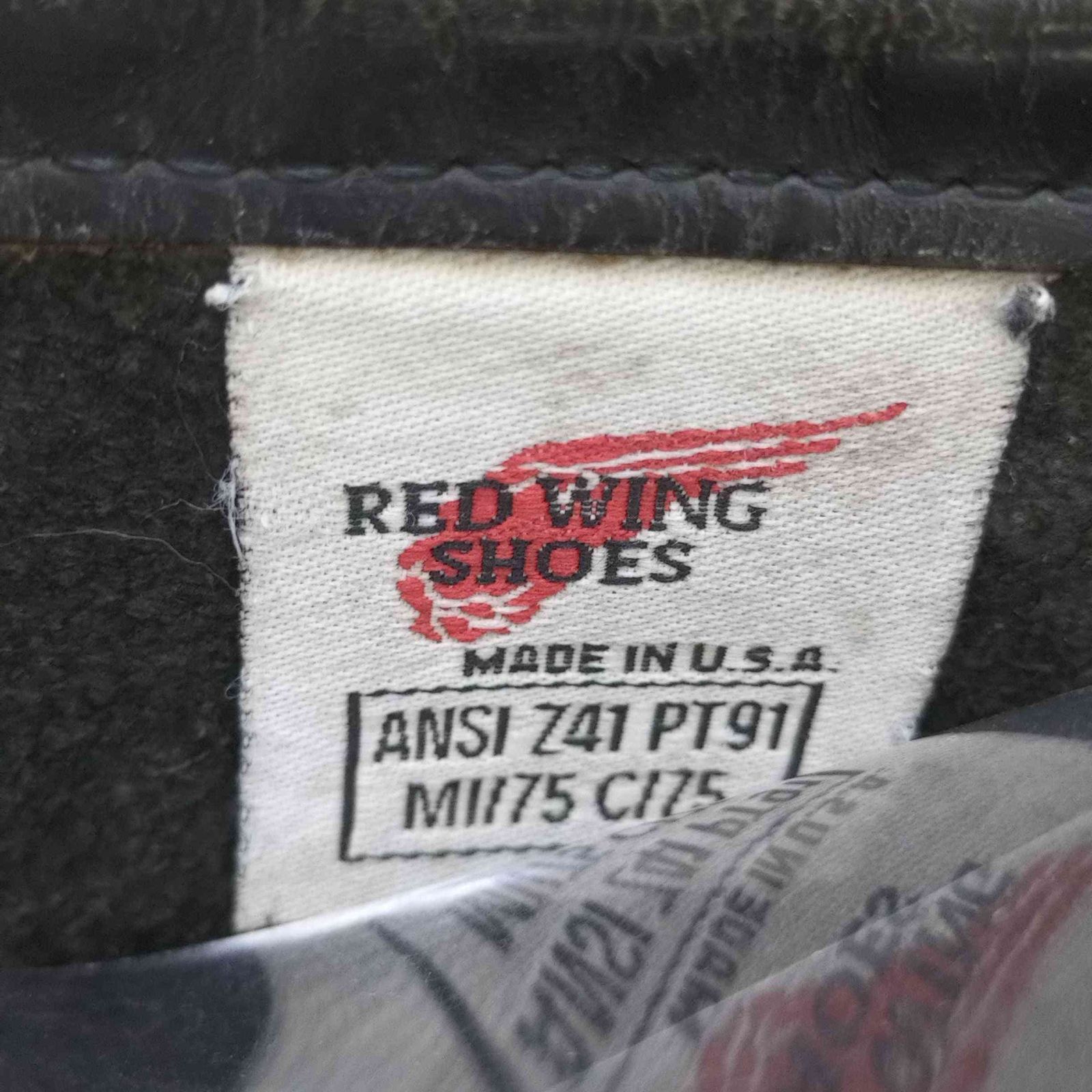 レッドウィング RED WING 90s USA製 刺繍羽根タグ ANSI Z41 PT91