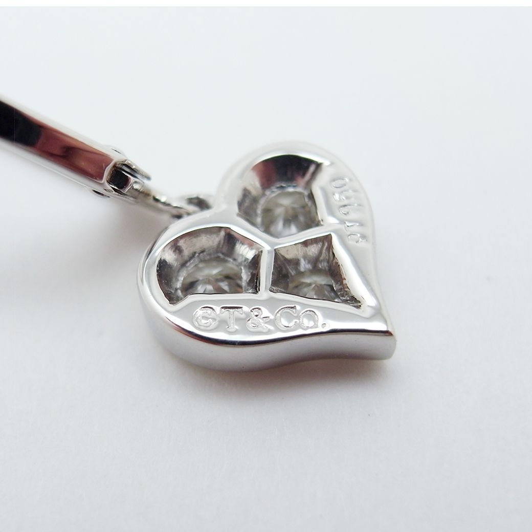 ティファニー センチメンタルハート ドロップ ピアス ダイヤモンド