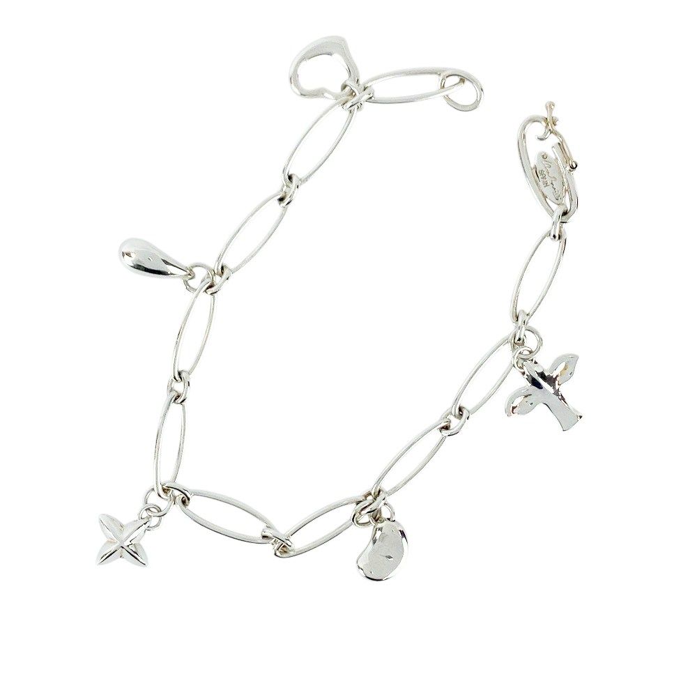 ティファニー エルサペレッティ 5チャーム ブレスレット オーバル シルバー SV 925 425608 5