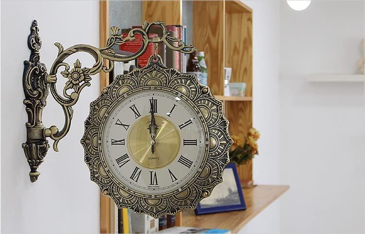 両面電波時計 掛け時計3000 両面時計おしゃれ アンティーク 注文