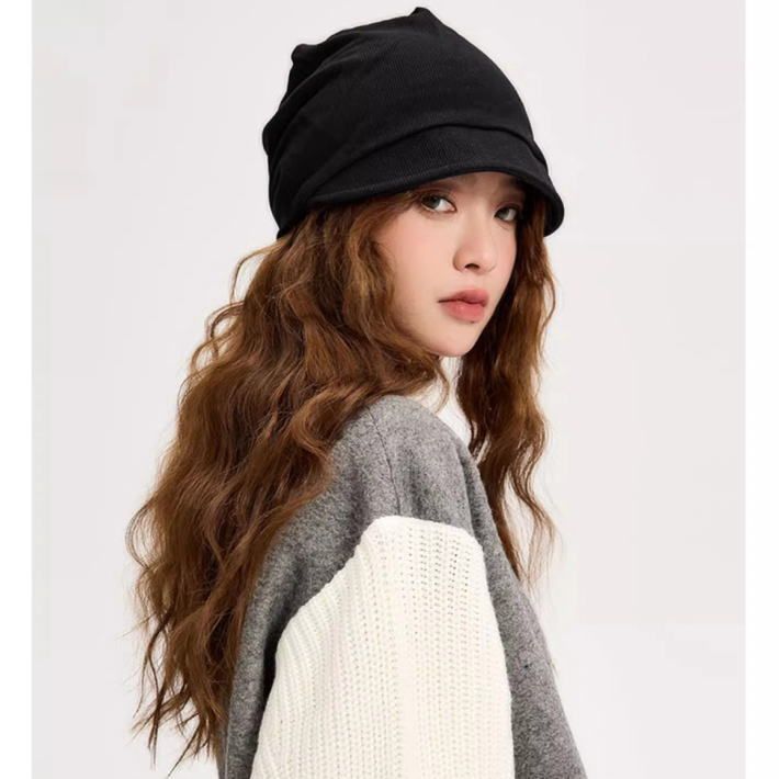未使用新品！ My Hair is Bad ニットキャップ ビーニー ブラック 大きめ オールシーズン対応 小顔効果】ニット帽 ニットキャップ