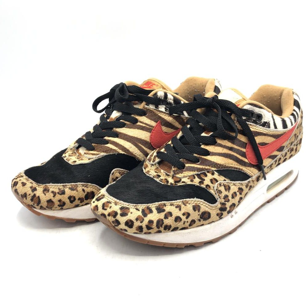 【中古】NIKE×atmos AIR MAX1 DLX ANIMAL PACK/SAFARI 27.5cm AQ0928-700 ナイキ アトモス エア マックス 1 DLX アニマル パック/サファリ[17]