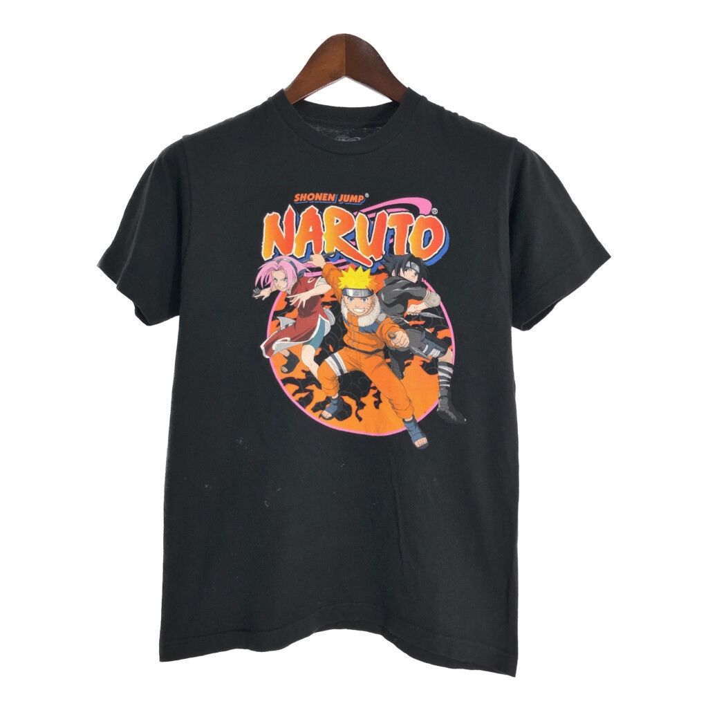 NARUTO ナルト Ｔシャツ アニメ コミックス キャラクター ブラック メンズ MEDIUM 古着 U1857