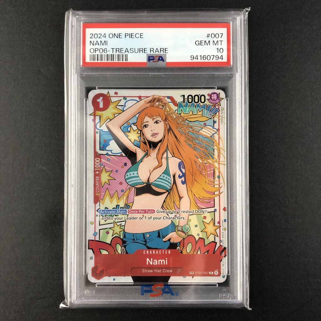 01w-1696 〇 ワンピースカードゲーム PSA10 ナミ TR C TREASURE RARE