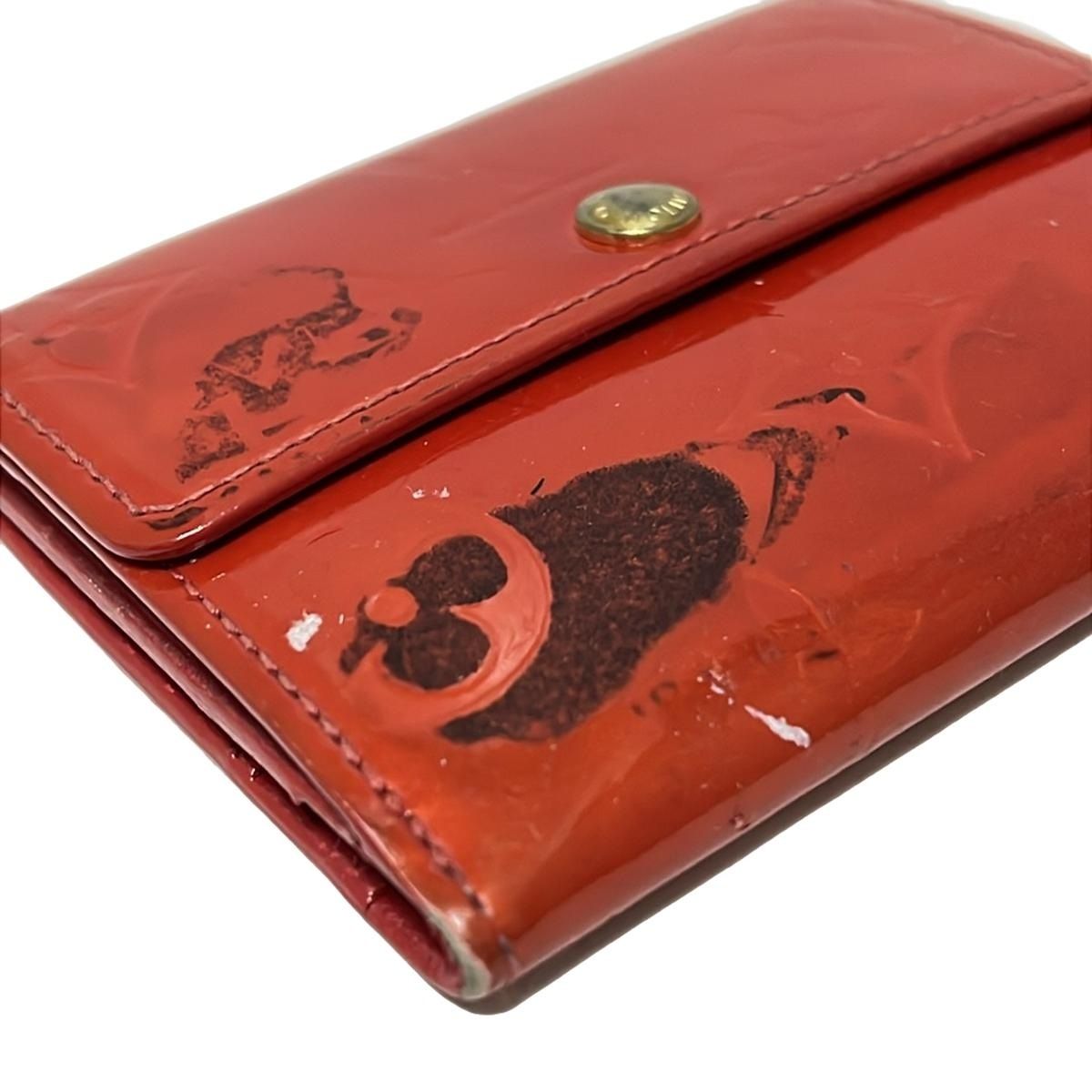 LOUIS VUITTON(ルイヴィトン) コインケース モノグラムヴェルニ ラドロー M91090 ルージュ レザー - メルカリ