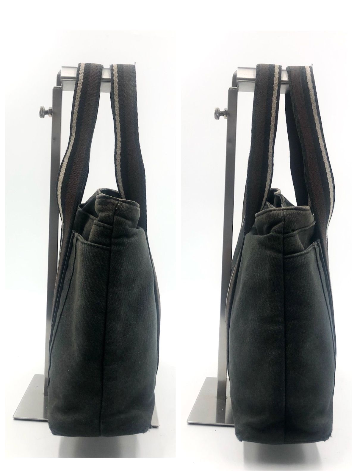 HERMES エルメス トロカホリゾンタルPM トートバッグ コットントワル地