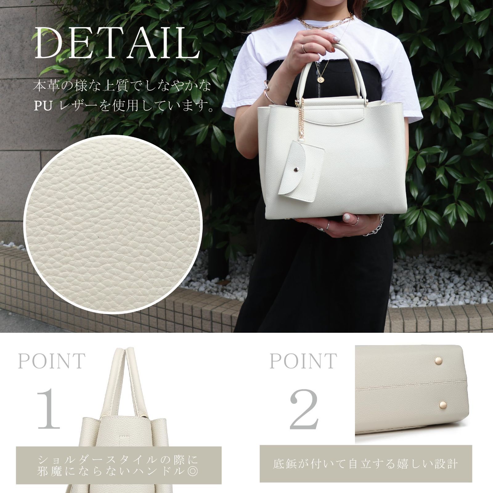 在庫処分】ハンドバッグ PUレザー エレガンス 高見え スクエア型