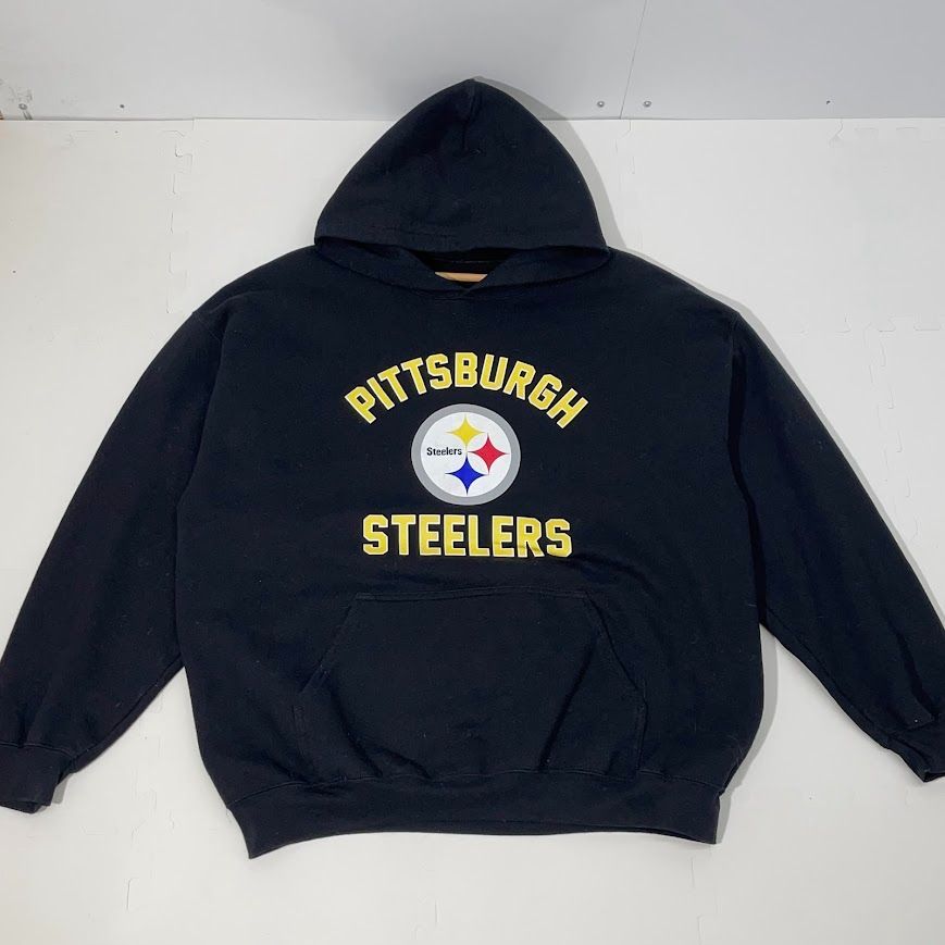 PITTSBURGH STEELERS パーカー Lサイズ　フレンチ・テリー Pittsburgh Steelers Black and Yellow Pullover Hoodie