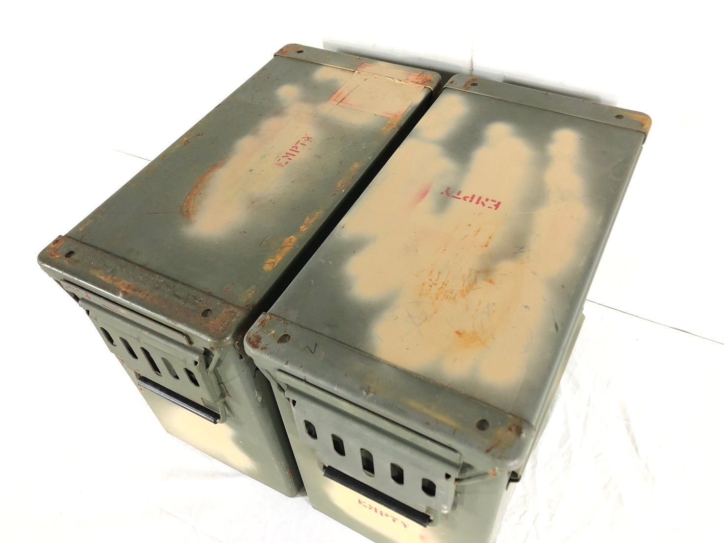 米軍放出品】 ミリタリー アンモボックス アンモ缶 2個 工具箱