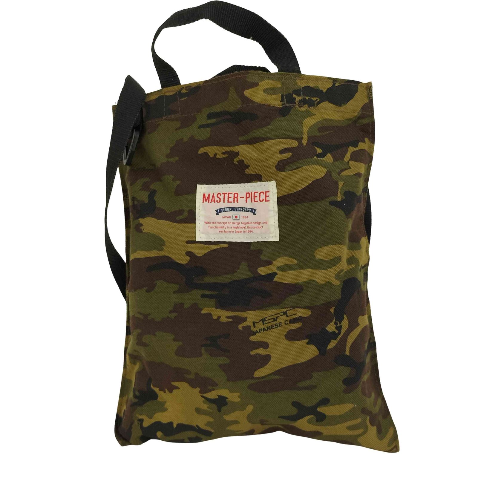 master-piece　マスターピース　カモフラージュ柄　　トートバッグ　ショルダーバッグ　ブラック マスターピース 迷彩柄トートバッグ キャンバス レザー Universal