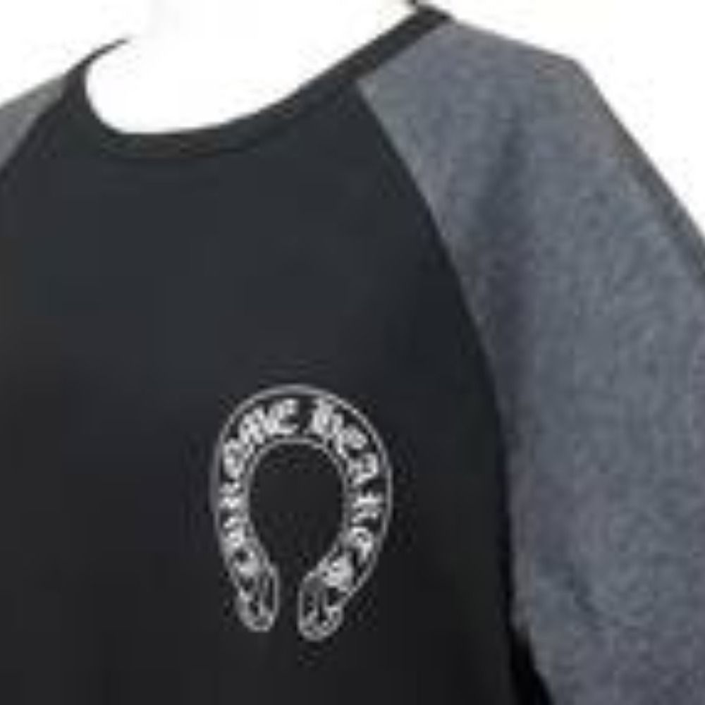 CHROME HEARTS クロムハーツ 長袖Ｔシャツ ブラック グレー コットン