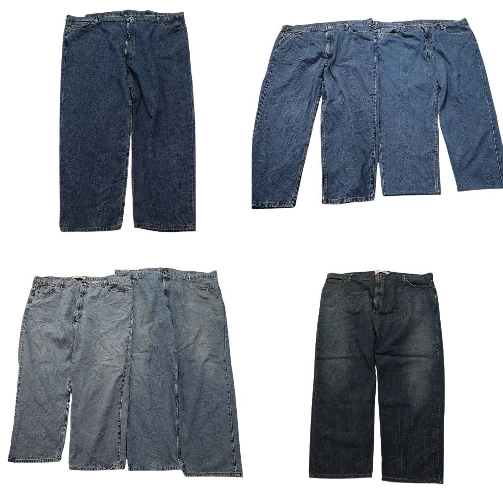 古着卸 リーバイス 550 デニム パンツ 6枚セット メンズ 46 |48 |50 |52 フェード アメカジ 紙パッチ 古着 NA3361