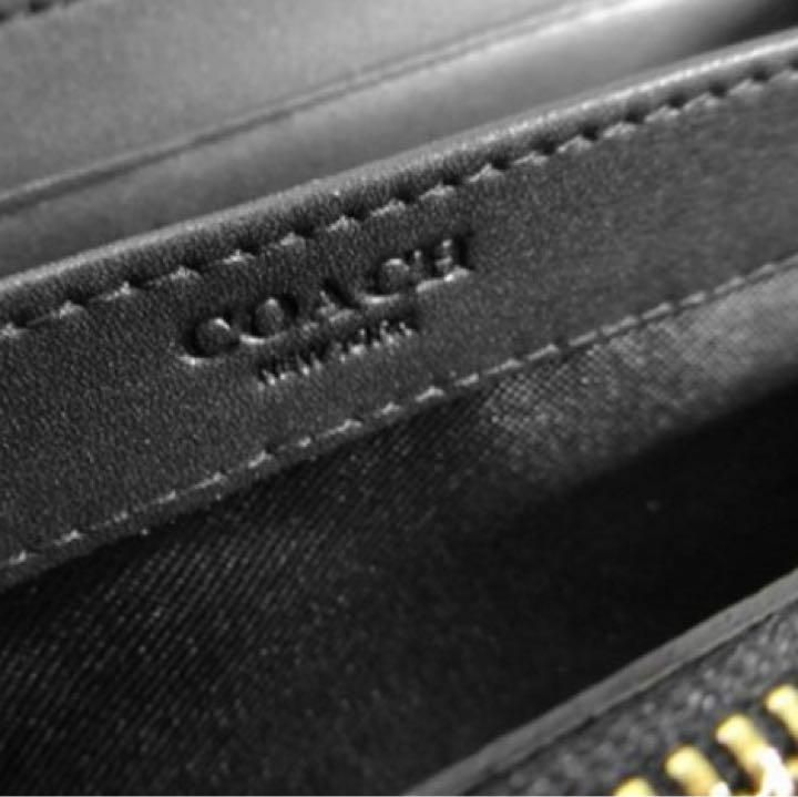 未使用 COACH エンボスドスネークレザー 長財布 F53659 ブラック