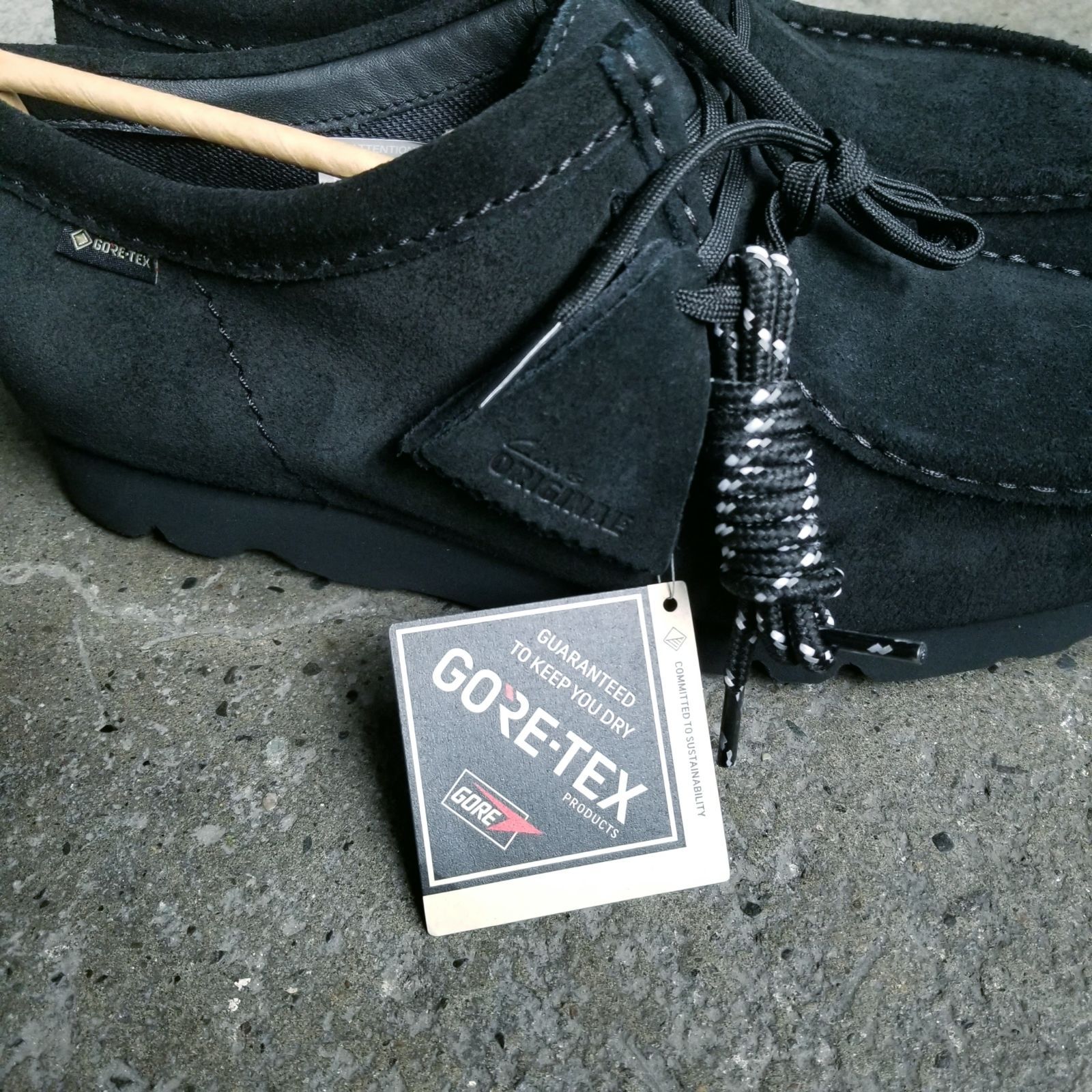 CLARKS Wallabee GTX BLACK SUEDE 8 クラークス ワラビー