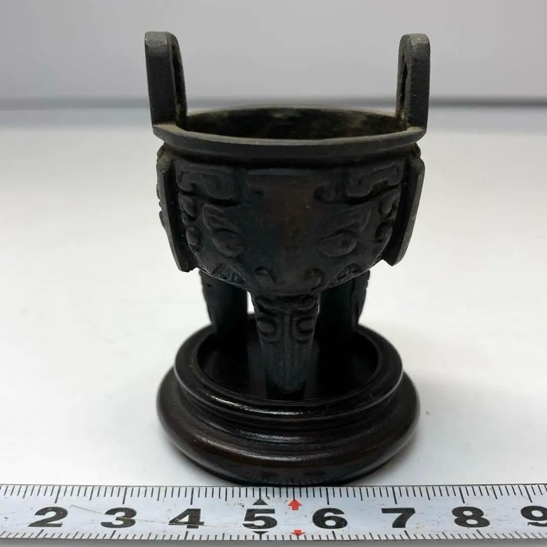 中国古玩 古銅 三足 ミニ香炉 90g トコル 東さ6-0610 2F