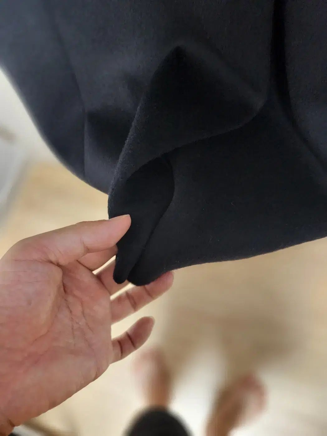 MUSINSA ムシンサ カシミア パパ Wベルダー ダブルコート 黒 L