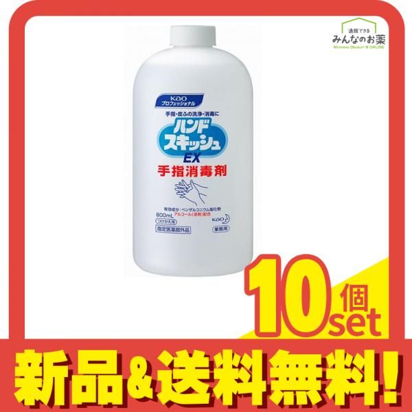 ハンドスキッシュ EX 手指消毒剤 800mL 詰め替え用 10個セット まとめ売り