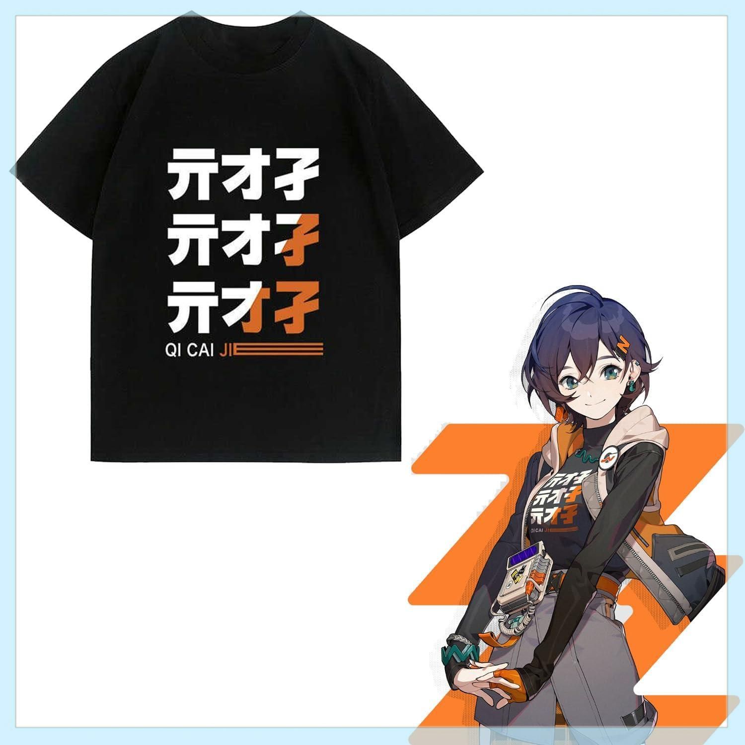 ゼンレスゾーンゼロ 鈴 リン コスプレ衣装 レディース Tシャツ 半袖 夏服 Welcome to 終末世界！才孑 日常服 部屋着 応援服 通気性 柔らかい 吸汗速乾 綿 運動 男女兼用 イベント 文化祭 学園祭 Z