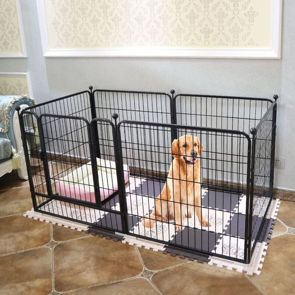 数量 ペット用フェンス ペットフェンス 中小型犬用 室内 ペットケージ 犬 犬 パーテション 犬 侵入防止 コンパクト 折りたたみ 6枚 サークル ブラック