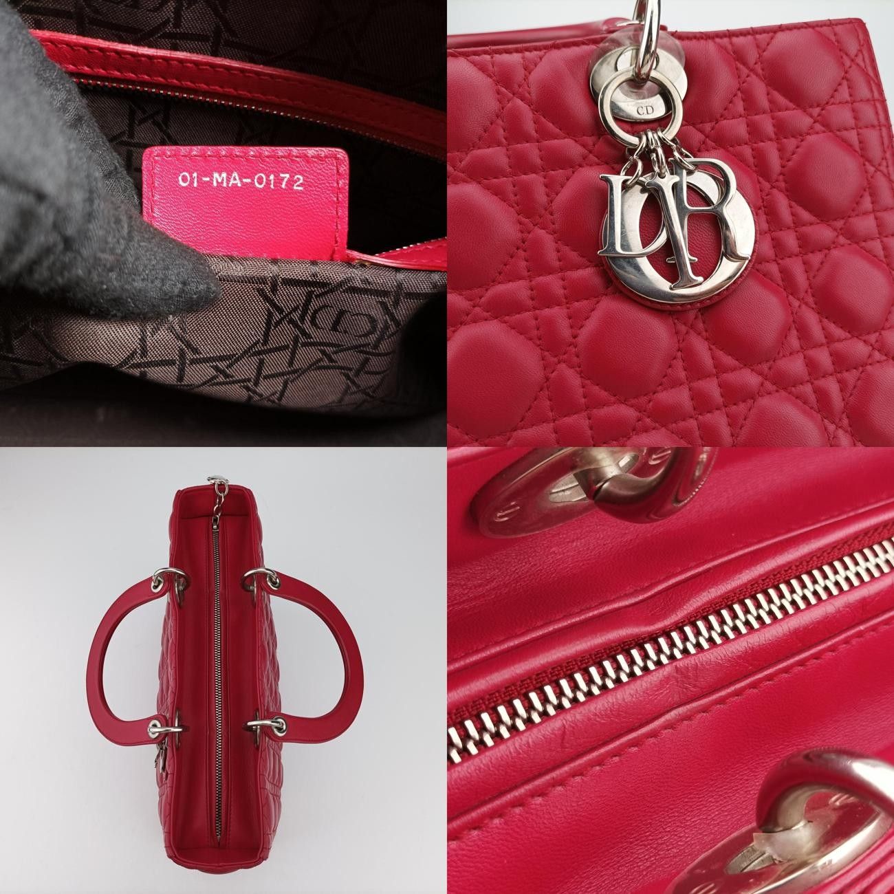 ☆華やかな足もと☆ Dioramour Dior バレリーナ レッド クリスチャンディオールChristian Diorレディディオールレッド