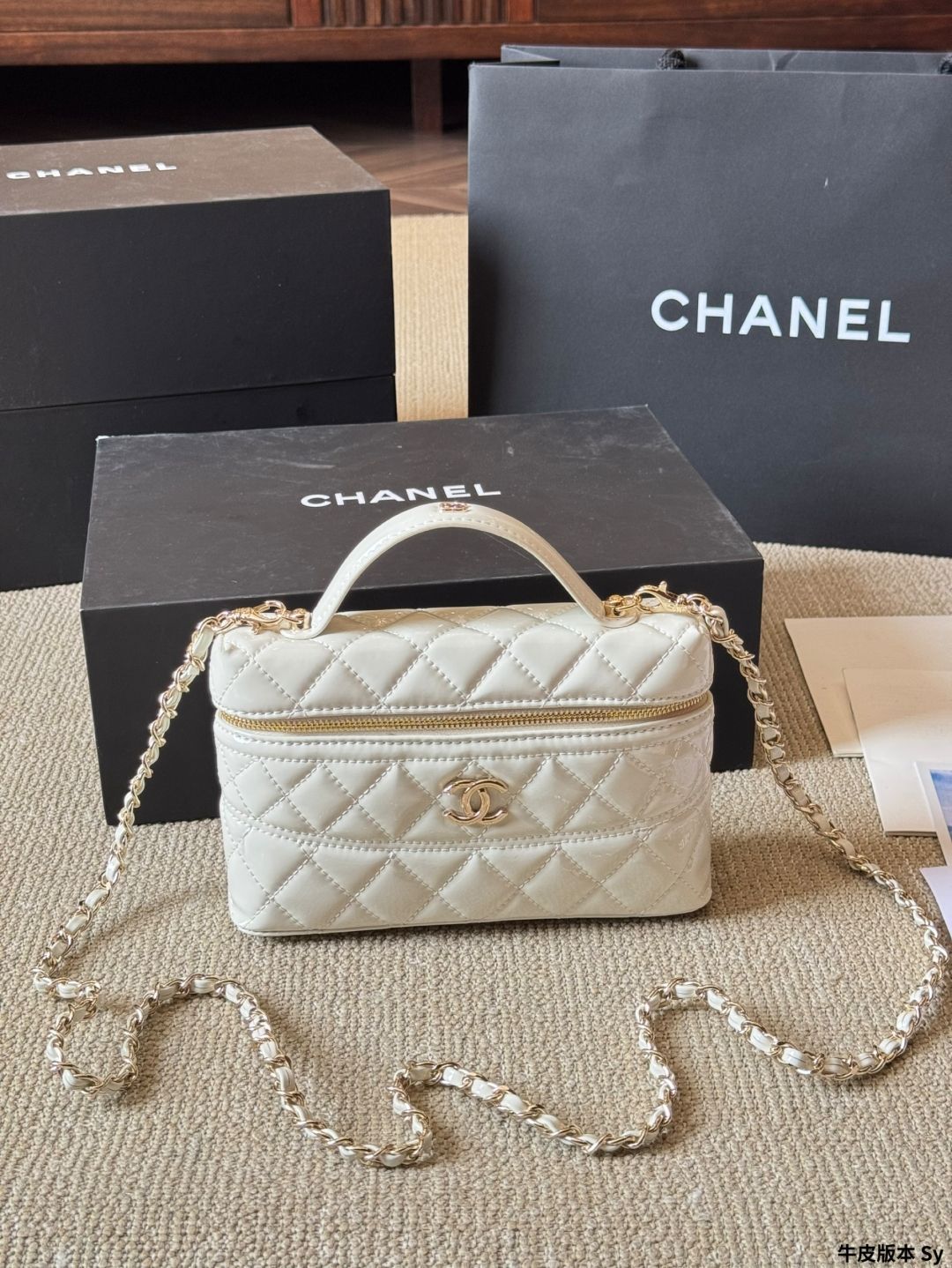 今日特価】Chanel 25C ハンドルボックスバッグ メイクバッグ-WTO輸入1