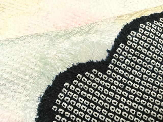 平和屋着物○豪華振袖 絞り 雲重ね花文 正絹 逸品 AAAZ1790ph