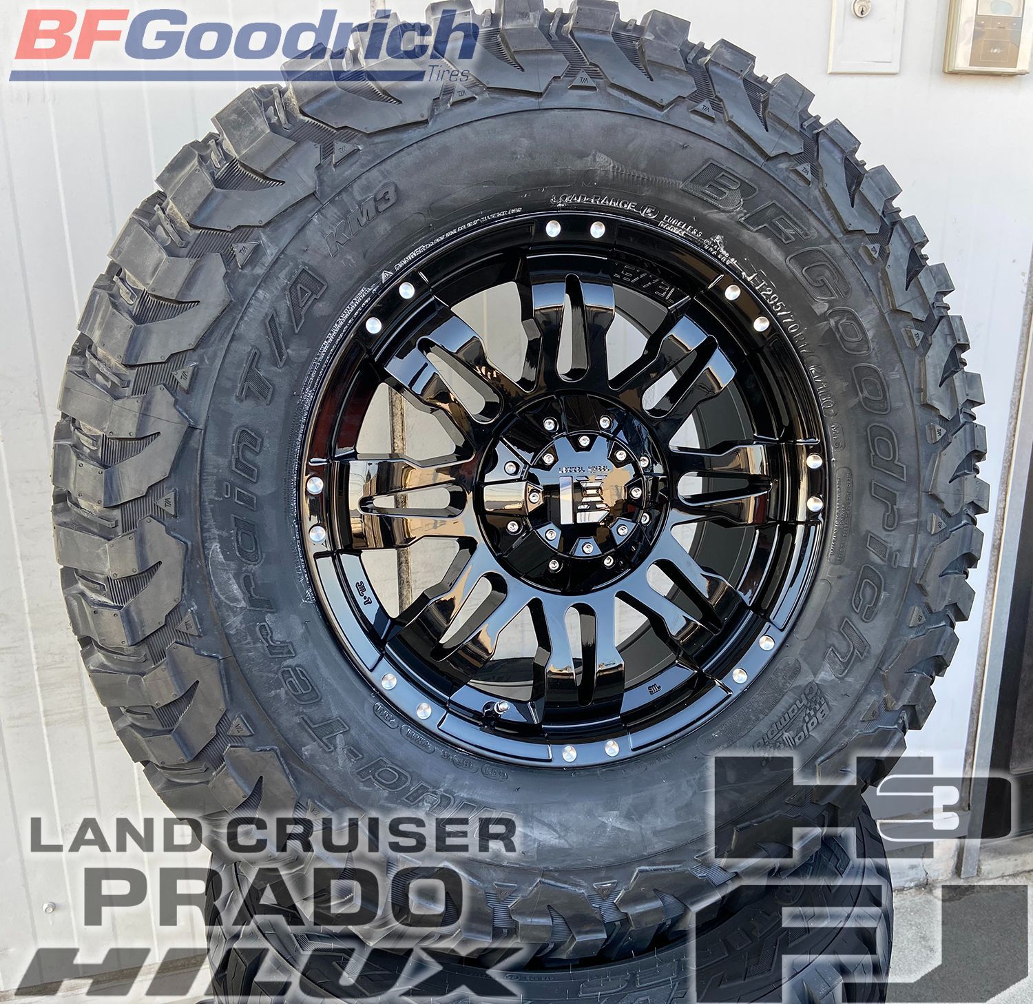 120 150 プラド FJ サバーバン タホ Ｈ3 ハイラックス サーフ タイヤホイール 17インチ Balano BF グッドリッチ KM3  285/70R17 265/70R17 - メルカリ