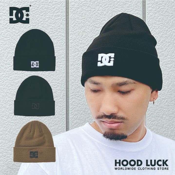 DC ニット帽 ディーシーDC Shoes 24 DOUBLE WATCH STAR メンズ レディース 秋冬 ロゴ 刺繍 ワンポイント カフニット帽 ストリートブラウンド スケーター