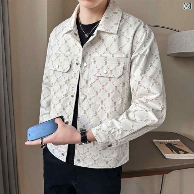 [2XL]メンズ  服 シンプル ファッション オシャレ 大人 かっこいい 大きいサイズ ストリート 紳士服 ジャケット 秋 スリム 無地 カジュアル ファッション