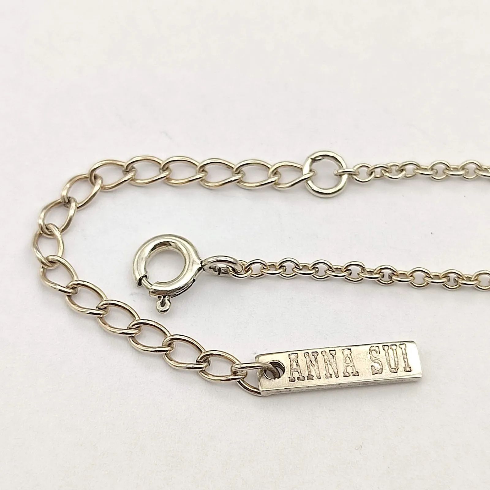 【美品】アナスイ ネックレス バタフライ ラインストーン シルバー Yahoo!オークション -「アナスイ ネックレス バタフライ