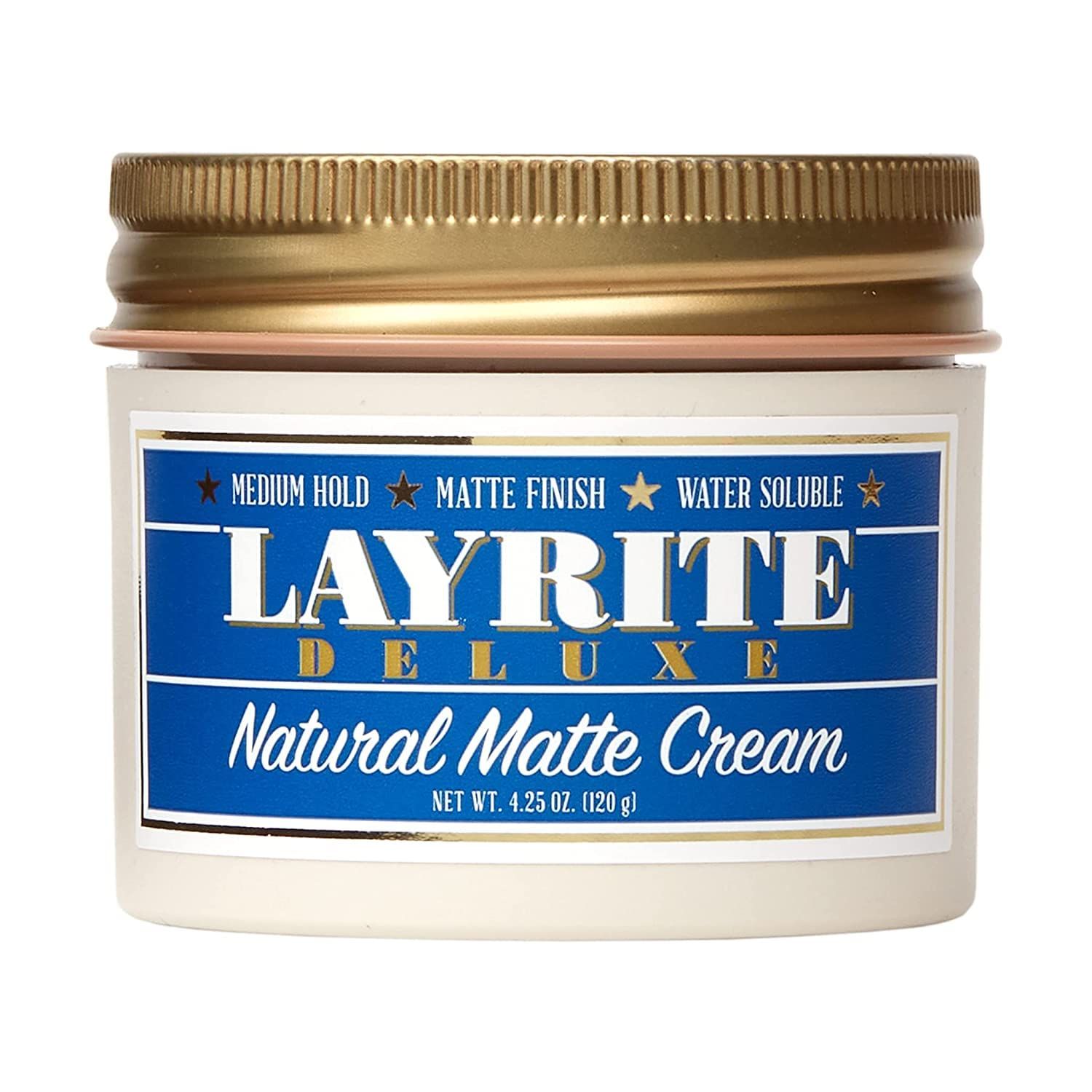 Layrite Natural Matte Cream Medium H Matte Finish Water Soluble 120g|4.25oz並行輸入品