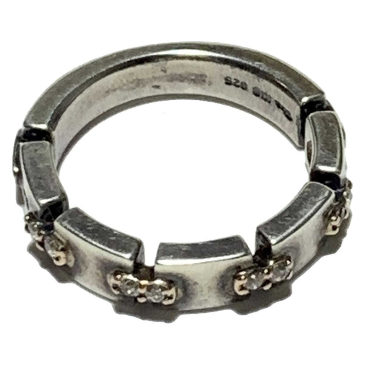 STAR JEWELRY スタージュエリー リング - K18YG×シルバー×クリア