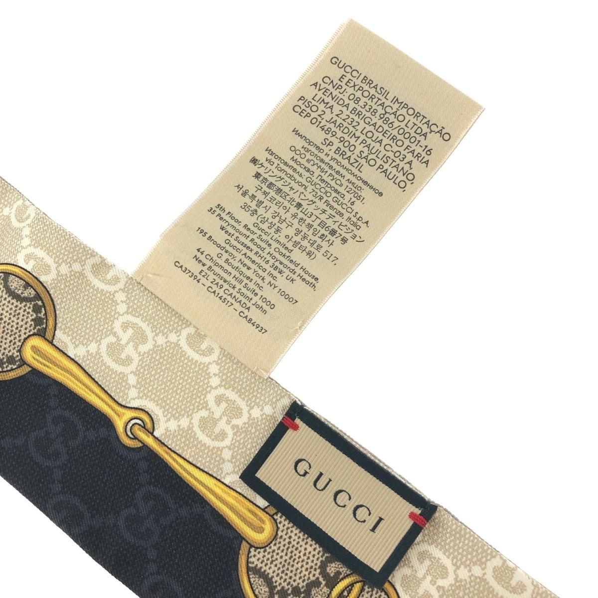ku-様【未使用に近い】GUCCI スカーフ シルク100% ネックボウ グッチ
