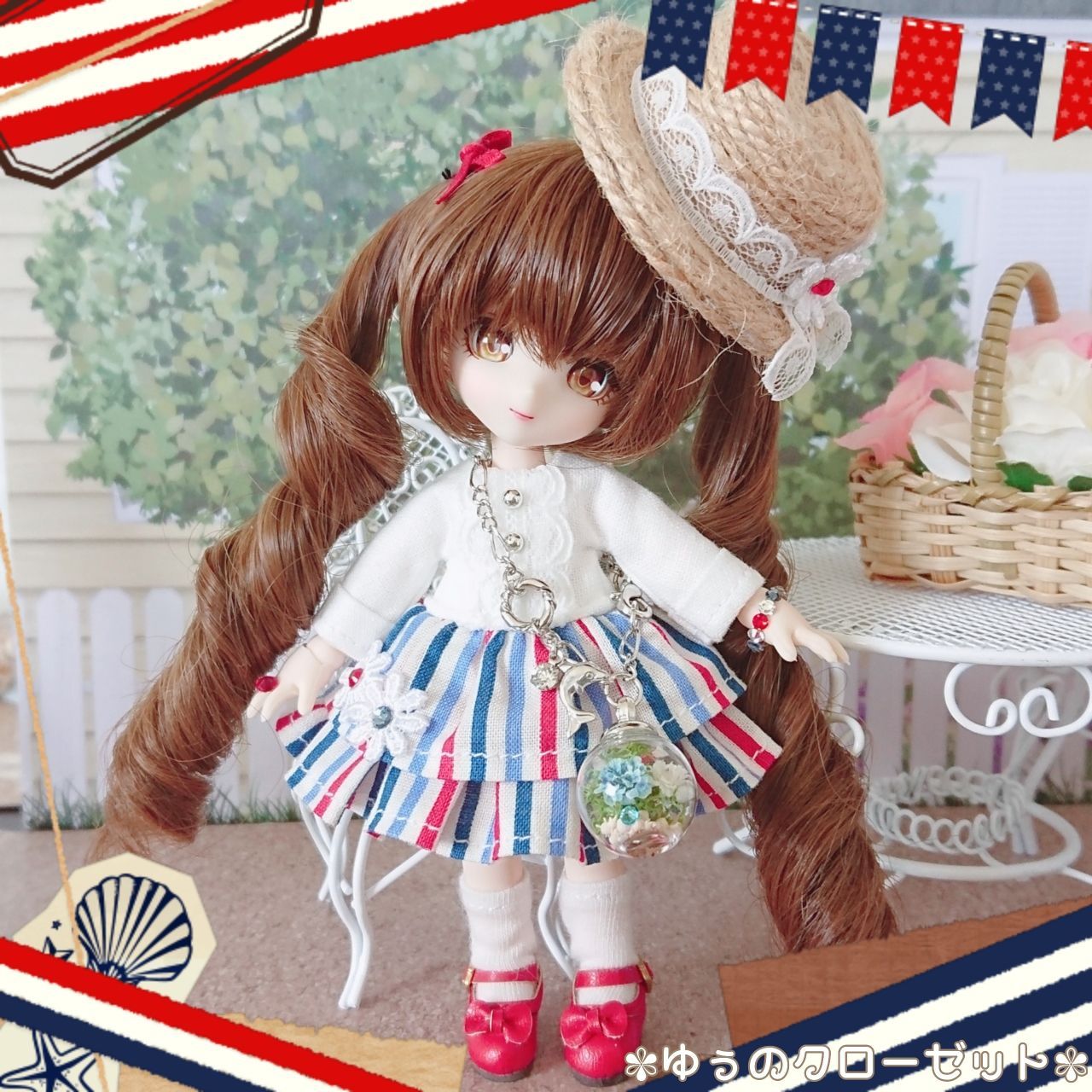 ᵗʱᵃᵑᵏᵧₒᵤ販売×10着【オビツ11ドレス】選べるアクセトリコロールu0026ストライプドレス  全3カラー