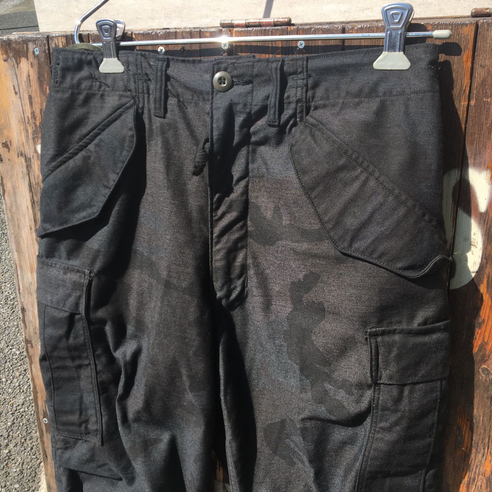 80’s Vintage 【US ARMY】 米軍実物 M-65 フィールドカーゴパンツ ミリタリーパンツ 黒染め◆Size：US-S-R
