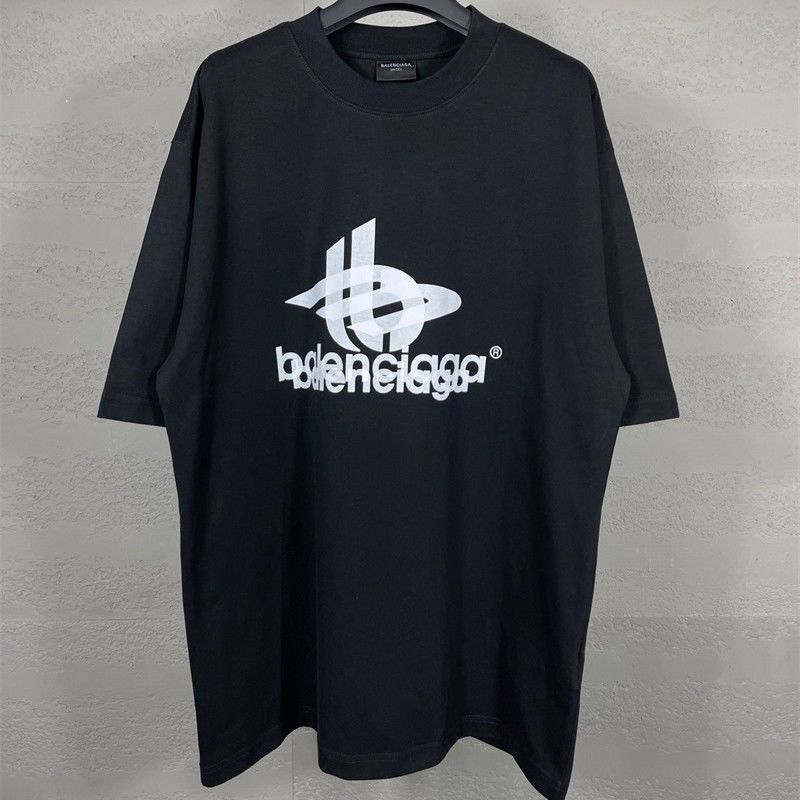 BALENCIAGA 24SS バレンシアガ 半袖Tシャツ ブランドロゴ プリント 快適半袖 クール ジャージ Tシャツ メンズ 半袖 レディース  男女兼用 夏服 ユニセックス 新品、未使用、タグ付き ブラック - メルカリ