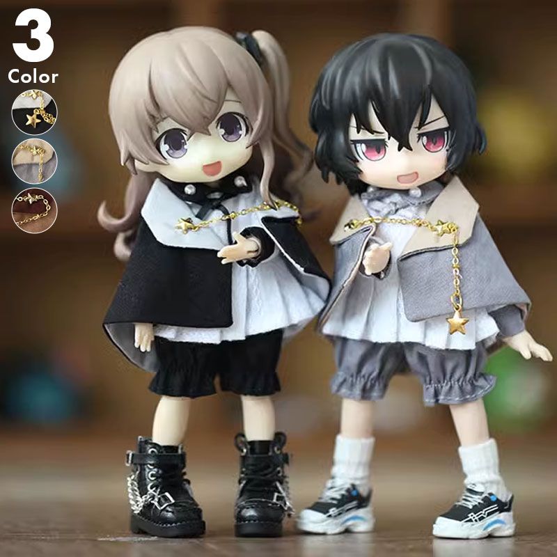 オビツ11 ドール服 星チャーム付きケーブル風トップス＋バルーンパンツ