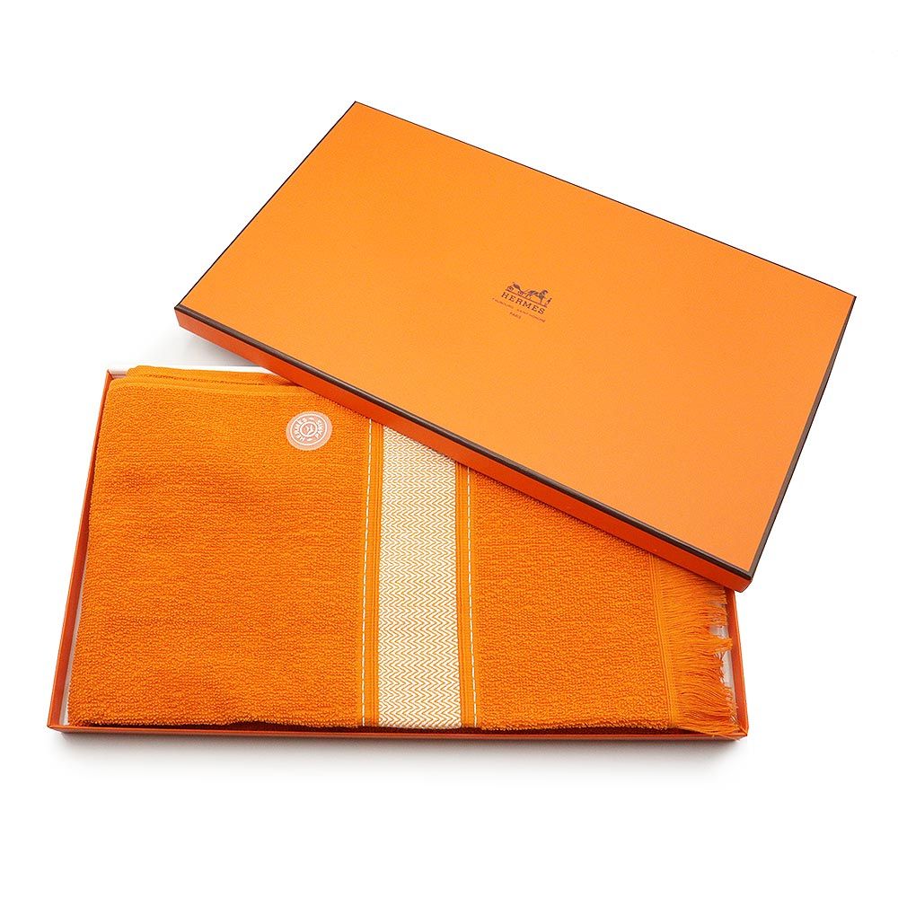 エルメス セリエ ヨッティング タオル コットン100％ ラテライト オレンジ HERMES