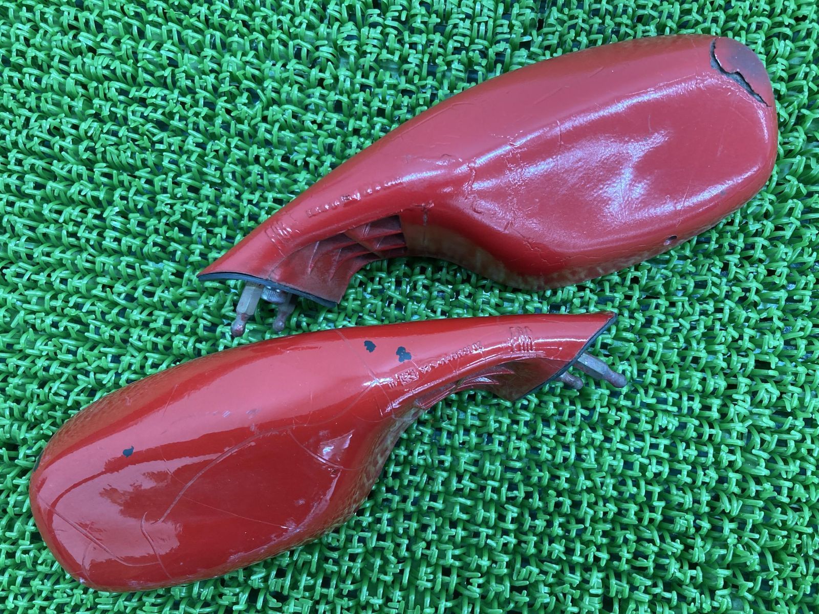 916ストラーダ ミラー 左右 赤 ドゥカティ 純正 中古 バイク 部品