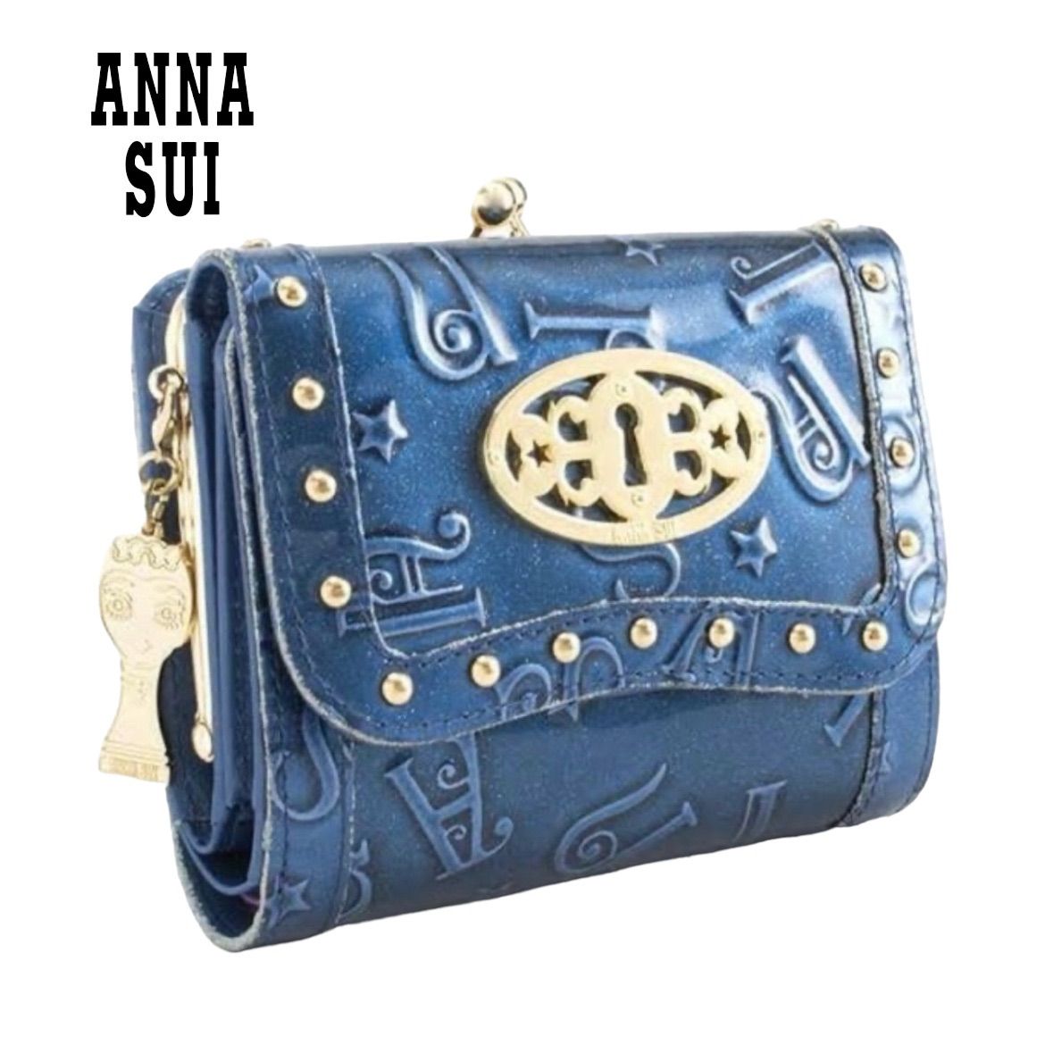 新品未使用】ANNA SUI ハリー財布 二つ折り ガマ口【青