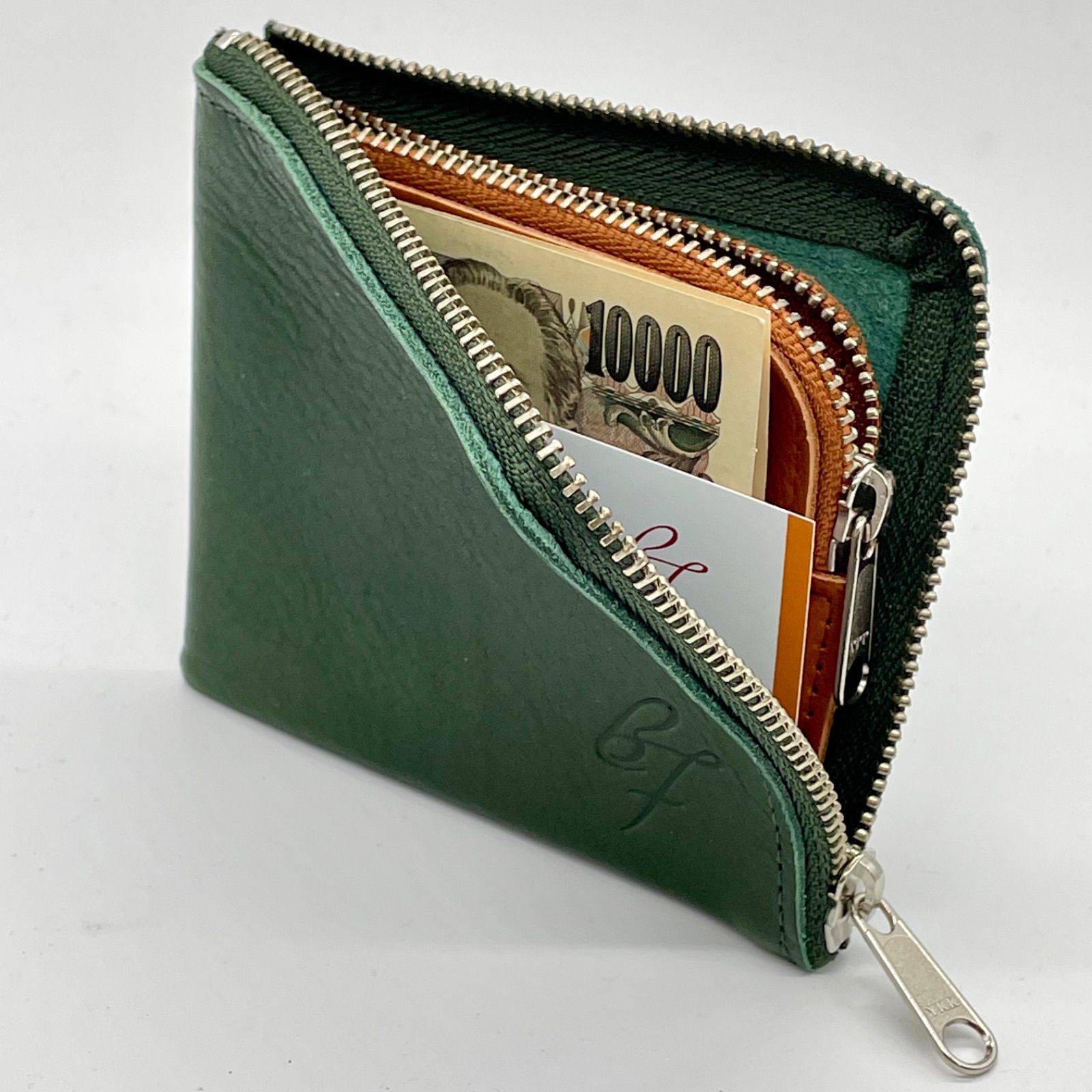 ✴️新品、未使用✴️コインケース たつのレザー「本ヌメ革」グリーン 