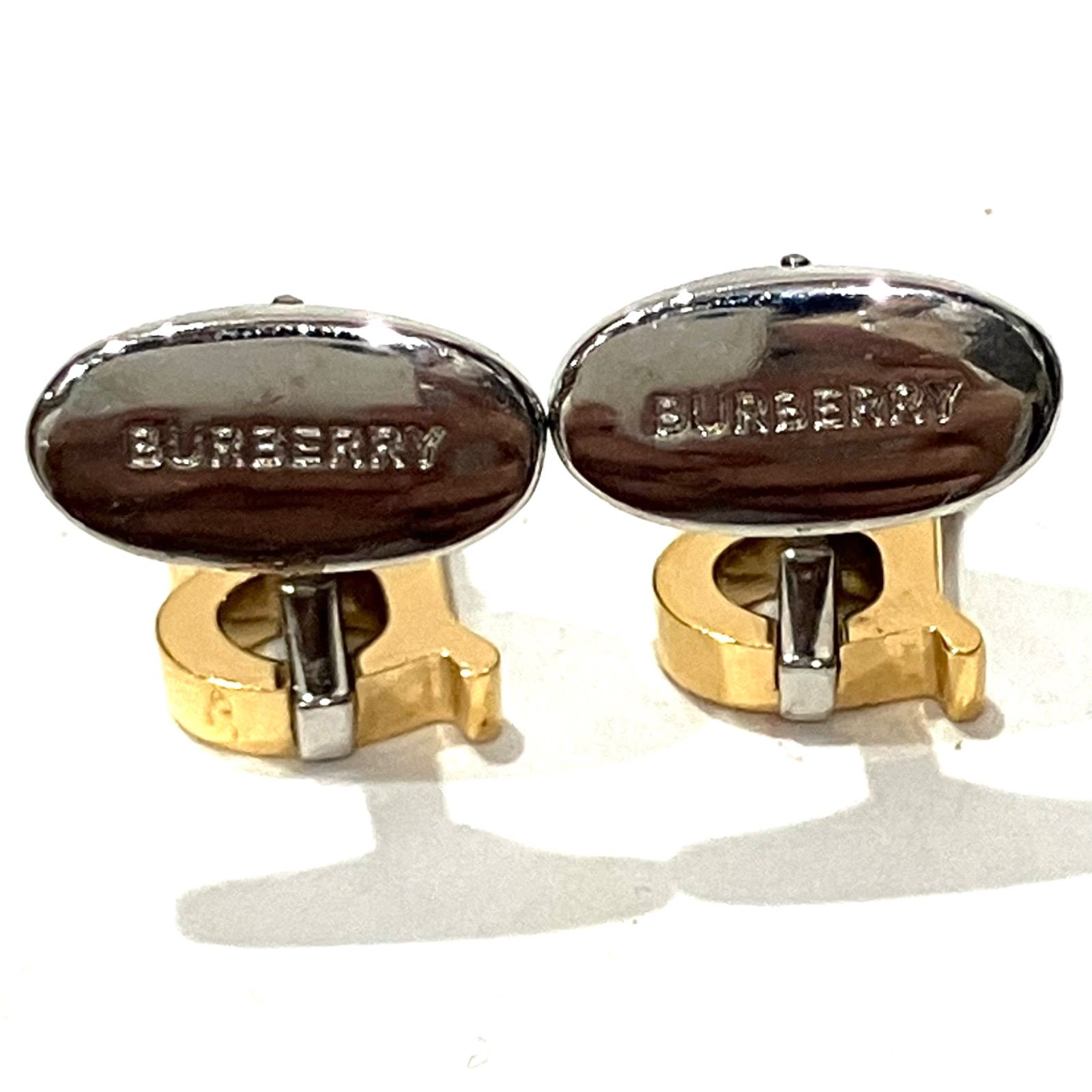 【美品】Burberry モノグラム　カフスボタン BURBERRY バーバリー カフス カフリンクス カフスボタン TB