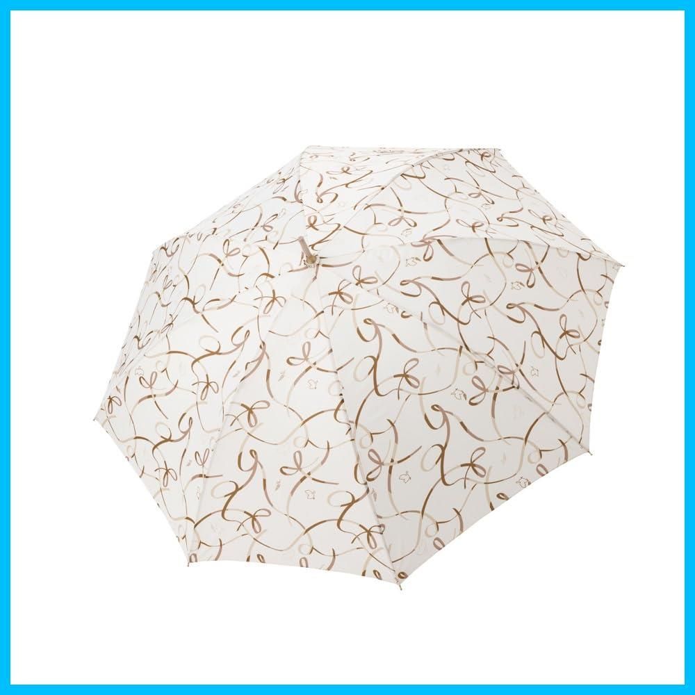 商品 ブランド グラスファイバー リボン柄 丈夫 雨傘 レディース 長傘 60 cm hack アクアスハック aquas ブラウン